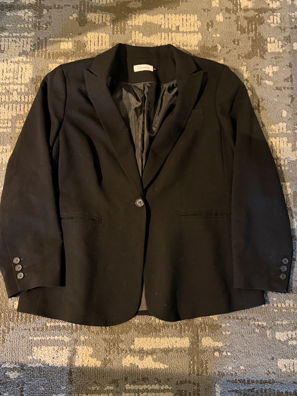 Calvin Klein Black Single-Button Blazer